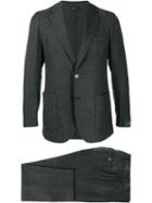 Tombolini Two-piece Check Suit - Grey