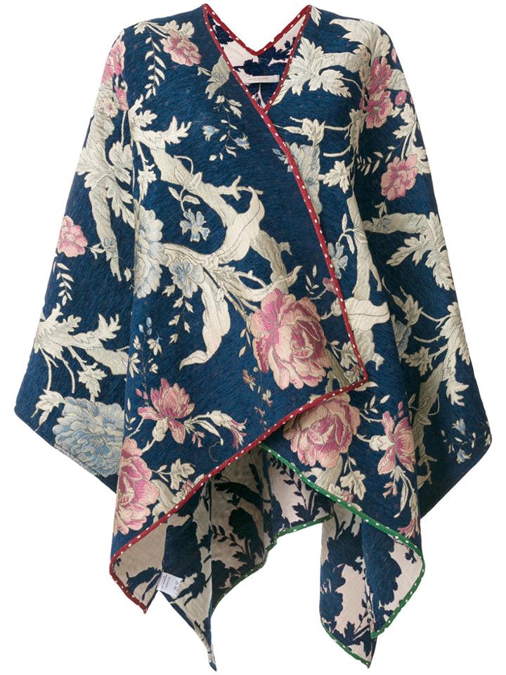 Ermanno Gallamini Floral Cape - Blue