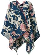 Ermanno Gallamini Floral Cape - Blue