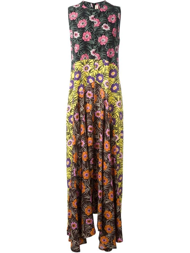 Marni Floral Print Flared Dress