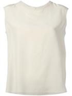 Aspesi - Back Pleat Blouse - Women - Silk - 44, Women's, Nude/neutrals, Silk