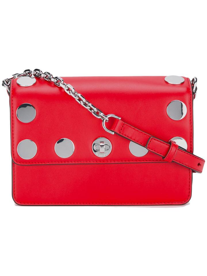 Michael Michael Kors Studded Shoulder Bag, Women's, Red, Leather
