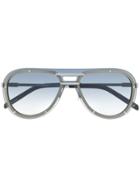 Hublot Eyewear Exposed Lens Aviator Sunglasses - Silver