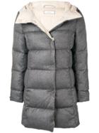 Peserico Quilted Coat - Grey