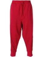 Y-3 Cropped Tracksuit Bottoms - Red