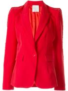 Ingie Paris Single-breasted Fitted Blazer - Red