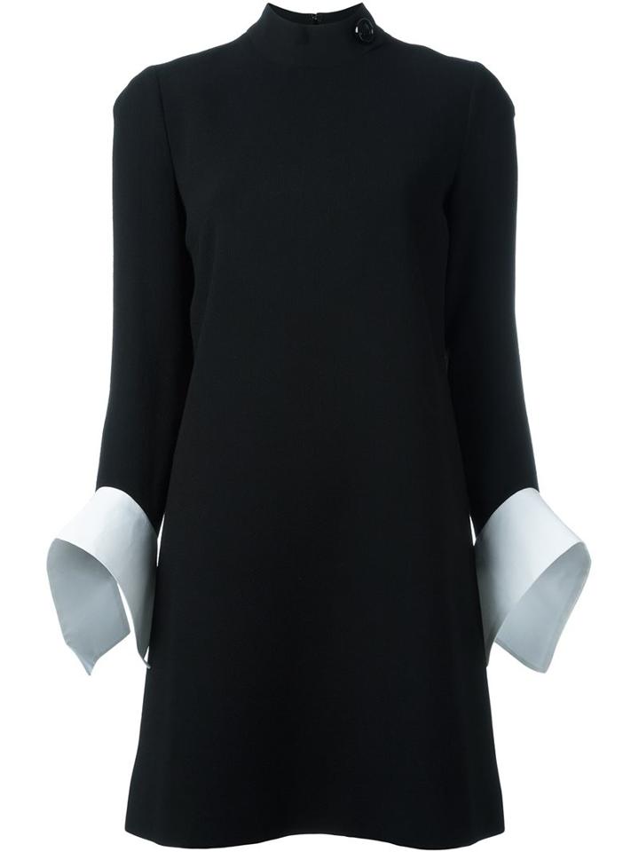 Victoria Victoria Beckham Contrast Cuff Shift Dress