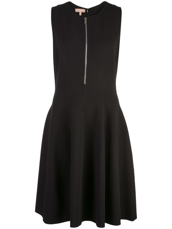 Michael Kors Collection Zip Front Flared Dress - Black