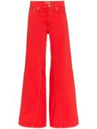 Ganni Mid-rise Wide Leg Jeans - Red
