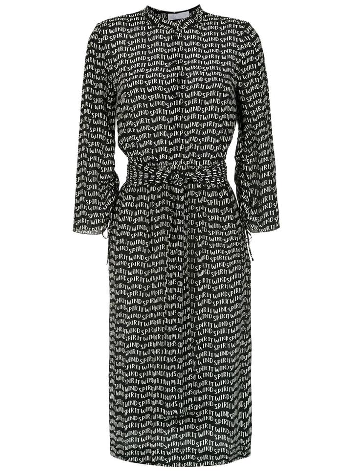 Nk Printed Silk Dress - Black