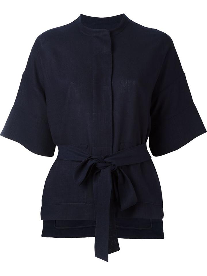 Studio Nicholson 'corallo Hopsack' Belted Jacket