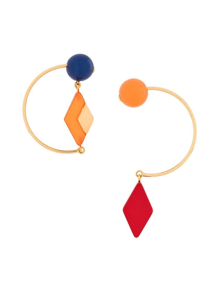 Marni Hook Earrings - Yellow & Orange
