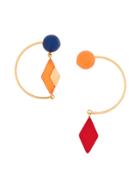 Marni Hook Earrings - Yellow & Orange