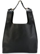 Moschino Two Tone Tote, Women's, Black, Leather/metal (other)