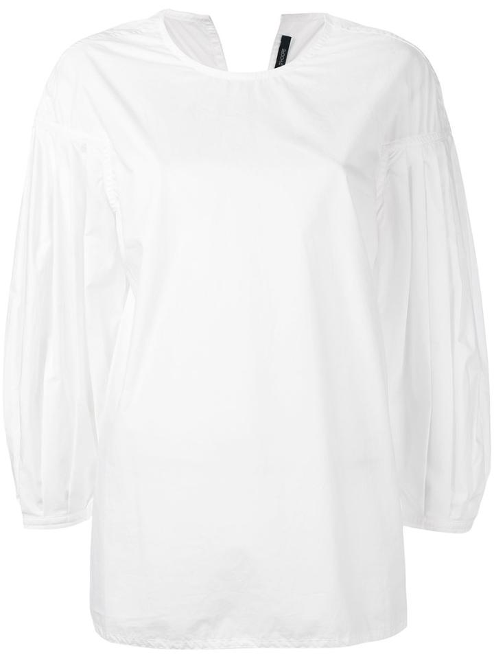 Sofie D'hoore Pleated Sleeves Blouse, Women's, Size: 38, White, Cotton