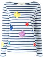 Ports 1961 Striped Floral Patch Sweatshirt