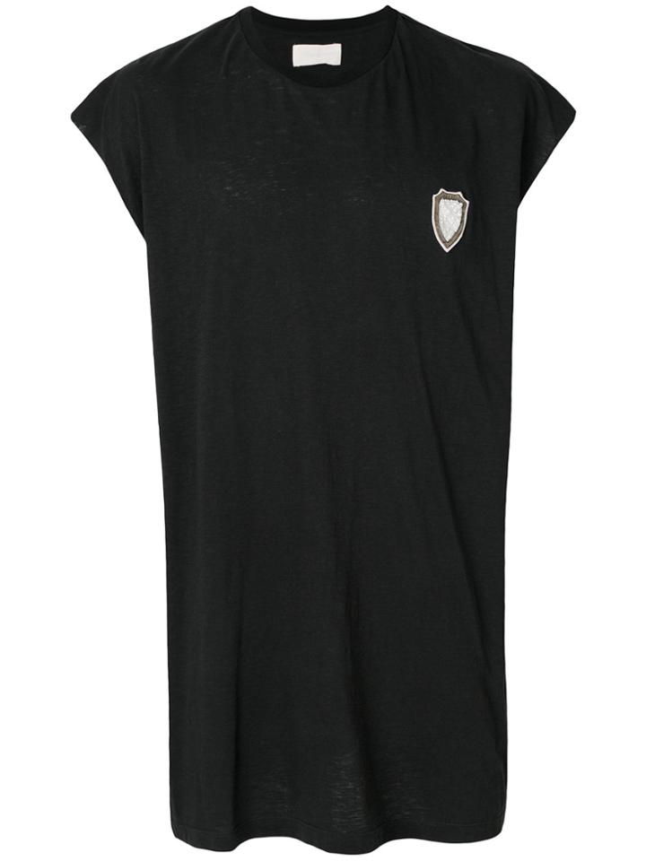 Ih Nom Uh Nit Embellished Patch Tank Top - Black