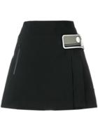 Prada Patch Appliqué Mini Skirt - Black