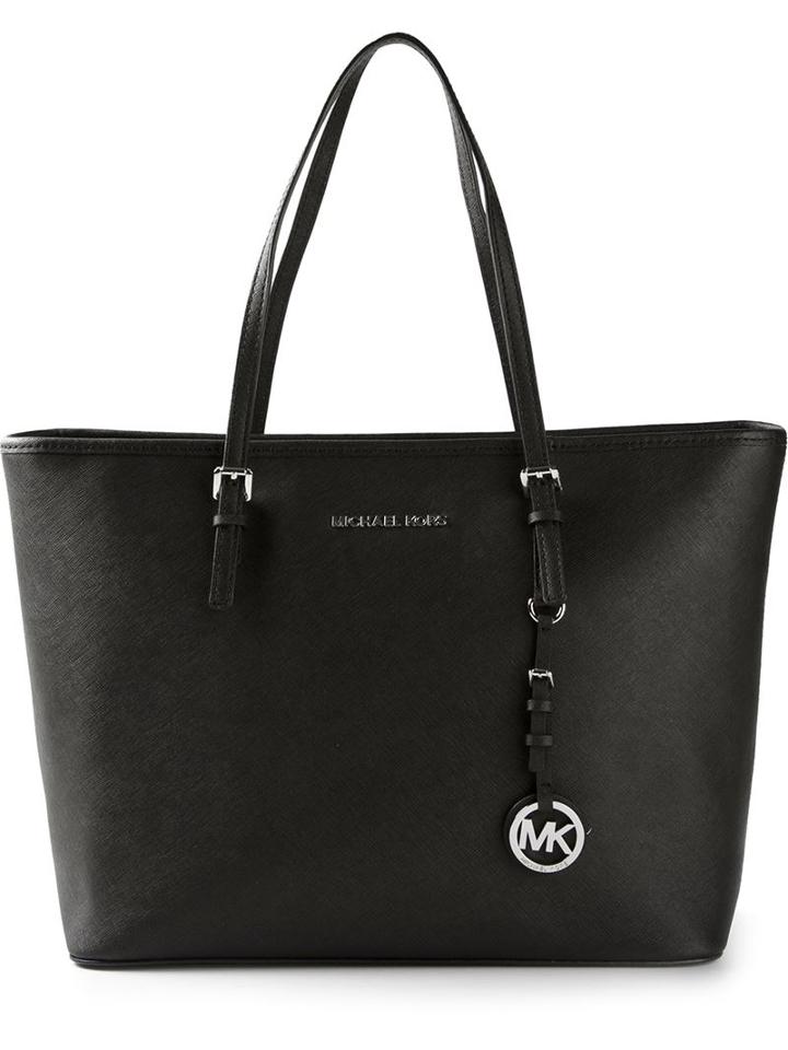 Michael Michael Kors 'jet Set Travel' Tote, Women's, Black, Calf Leather