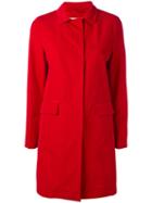 Herno - Single Breasted Coat - Women - Cotton/polyester/polyethylene/acetate - 48, Red, Cotton/polyester/polyethylene/acetate
