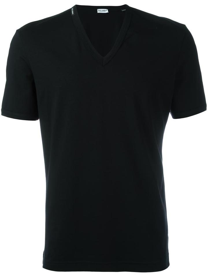Dolce & Gabbana Underwear V-neck T-shirt, Men's, Size: Large, Black, Cotton/spandex/elastane