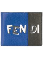 Fendi Two Tone Bi-fold Wallet - Blue