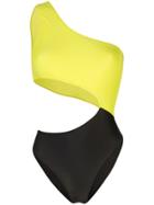 Fantabody Colour-block Swimsuit - Black