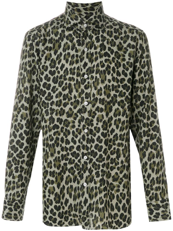 Tom Ford Leopard Print Shirt - Green