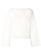 See By Chloé Whipstitch Detail Jumper, Women's, Size: Xs, White, Polyester/wool