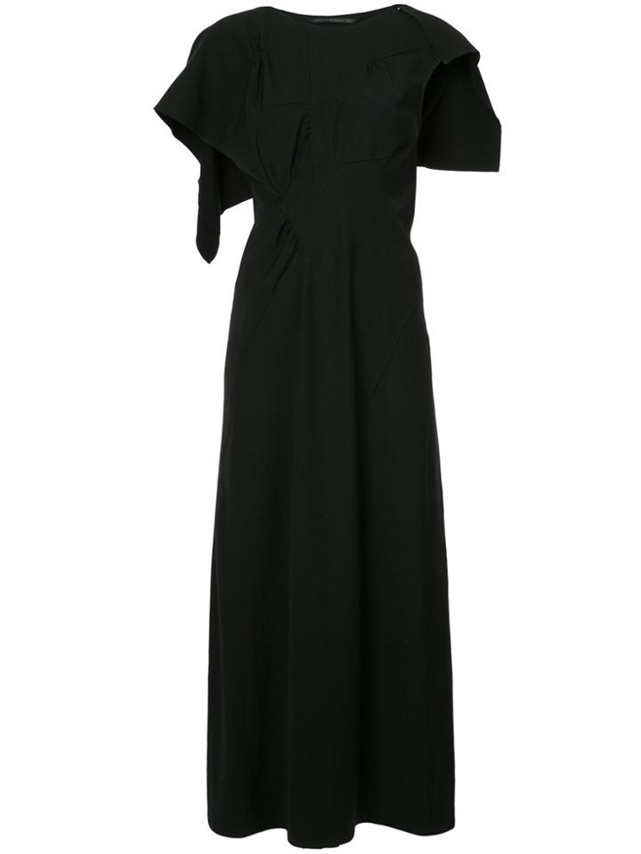 Yohji Yamamoto Vintage Over The Shoulder Flap Dress - Black