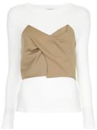 Guild Prime Crop Top Layered Top - White