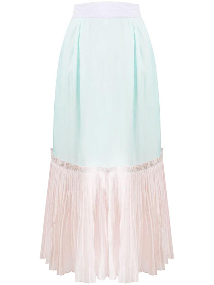 Thierry Colson Pleated Skirt - Green