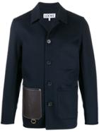 Loewe Short Buttoned Coat - Blue