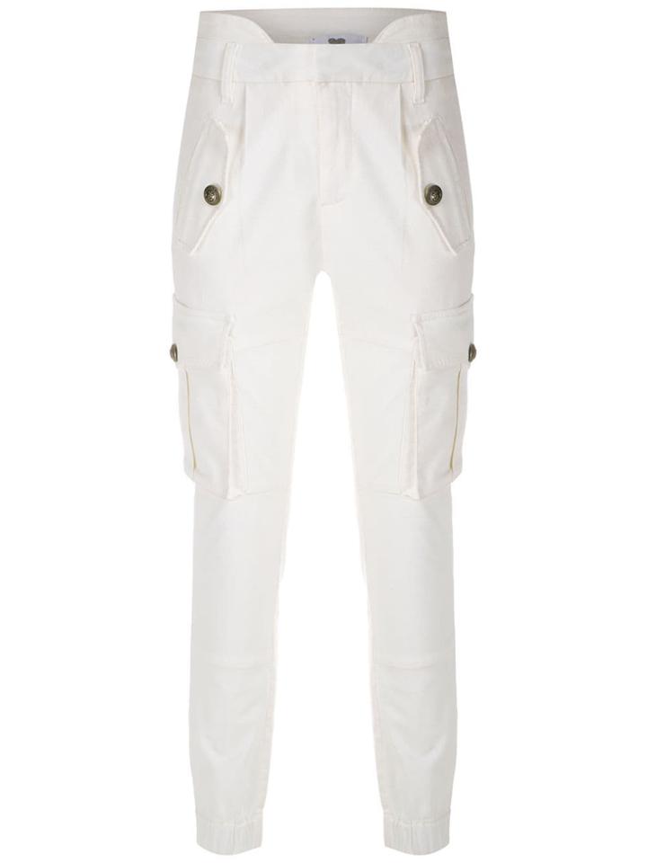 Andrea Bogosian Cargo Cropped Pants - White