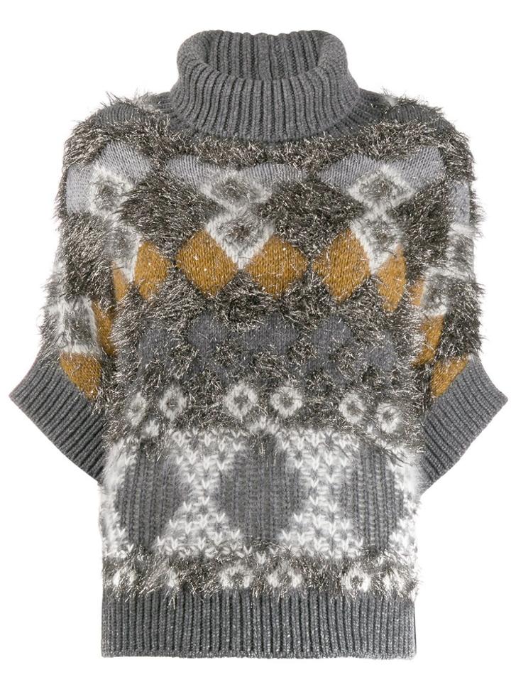 Fabiana Filippi Diamond Knit Jumper - Grey