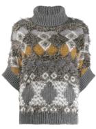 Fabiana Filippi Diamond Knit Jumper - Grey