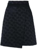 Dorothee Schumacher - Swirl Wrap Skirt - Women - Silk/polyamide/polyester/acetate - 4, Black, Silk/polyamide/polyester/acetate
