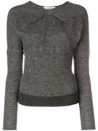 Balenciaga Vintage Pleat-detail Sweater - Grey