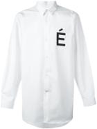 Études Logo Print Shirt, Men's, Size: 44, White, Cotton
