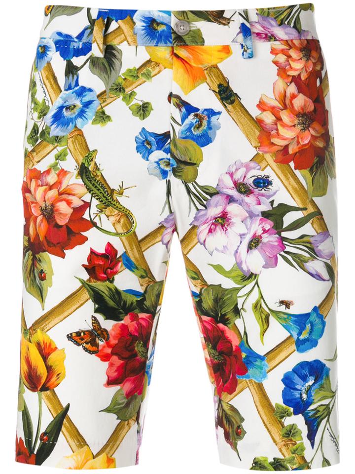 Dolce & Gabbana Floral Printed Shorts - Multicolour