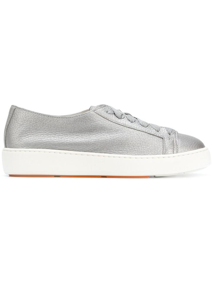 Santoni Metallic Low-top Sneakers - Grey