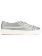 Santoni Metallic Low-top Sneakers - Grey