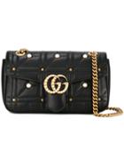 Gucci Gg Marmont Matelassé Shoulder Bag, Women's, Black, Leather