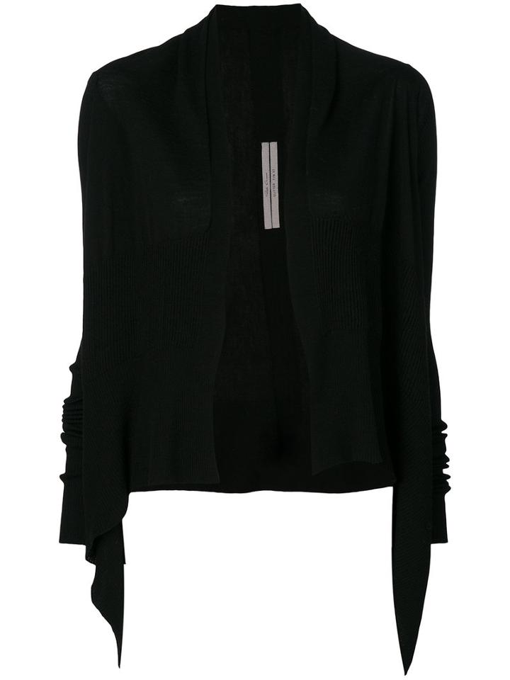 Rick Owens - Short Wrap Cardigan - Women - Virgin Wool - M, Black, Virgin Wool