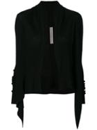 Rick Owens - Short Wrap Cardigan - Women - Virgin Wool - M, Black, Virgin Wool