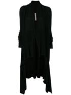Rick Owens - Long Wrap Cardigan - Women - Virgin Wool - M, Black, Virgin Wool