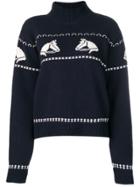 Alexa Chung Horse Knit Sweater - Blue