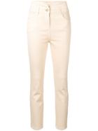 Patrizia Pepe Straight Leg Trousers - Neutrals