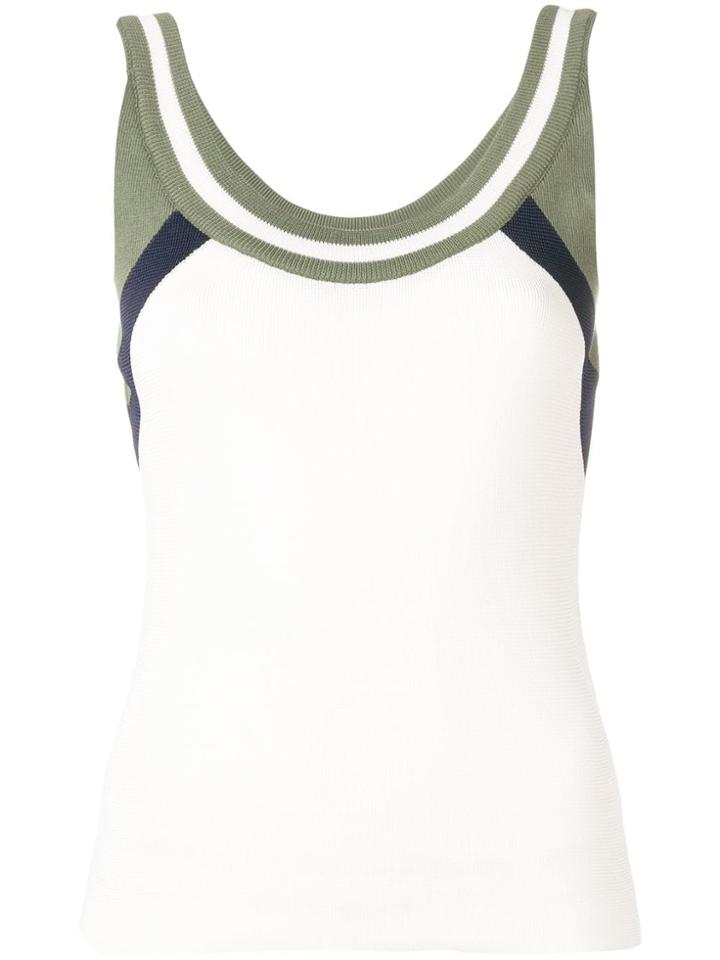 Drome Scoop Neck Knitted Top - White