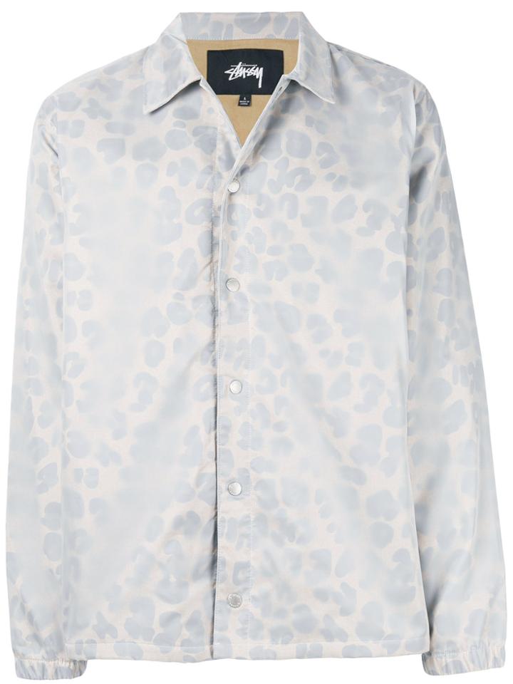 Stussy Leopard Print Shirt Jacket - Nude & Neutrals